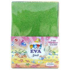 Puti A4 10'lu Karışık Renk Simli Eva