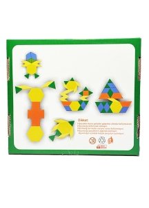 Sınırsız Puzzle 125 Parça Ahşap Tangram Puzzle Blokları