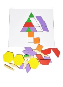Sınırsız Puzzle 125 Parça Ahşap Tangram Puzzle Blokları