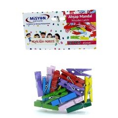 Misyon 20'li Ahşap Mini Mandal Seti