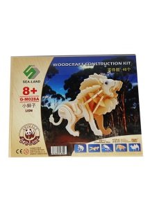 3D Ahşap Puzzle Küçük - Aslan Kral