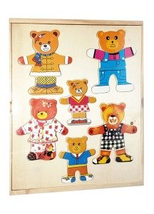 Ayı Giydirme Oyunu 6lı Ayıcık Ailesi Montessori Oyun Seti