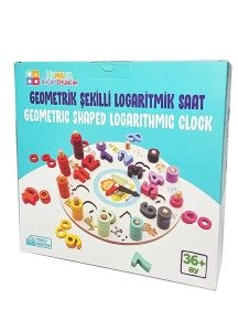 Ahşap Geometrik Şekilli Logaritmik Saat