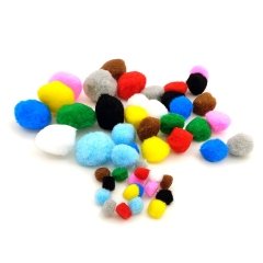 Fly Color 3 Boy Karışık Renkli Ponpon Seti