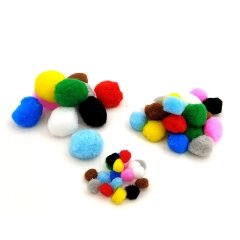Fly Color 3 Boy Karışık Renkli Ponpon Seti