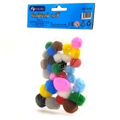 Fly Color 3 Boy Karışık Renkli Ponpon Seti