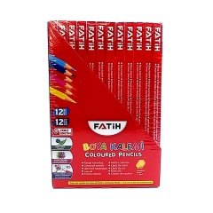 Fatih 12 Renk Tam Boy Kuru Boya Karton Kutulu
