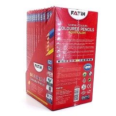 Fatih 12 Renk Tam Boy Kuru Boya Karton Kutulu