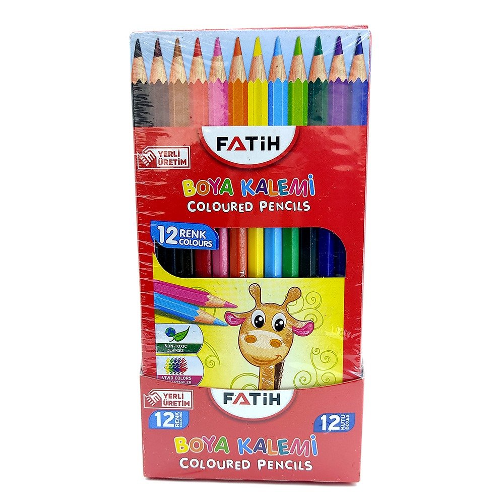 Fatih 12 Renk Tam Boy Kuru Boya Kelemi