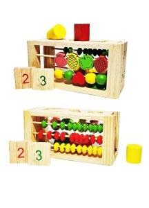 Ahşap meve Şekil ve Rakamlı Abaküs
