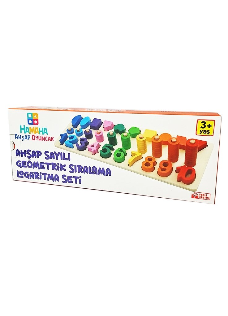 Ahşap Sayılı Geometrik Sıralama Logaritma Seti