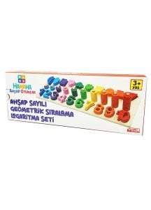 Ahşap Sayılı Geometrik Sıralama Logaritma Seti