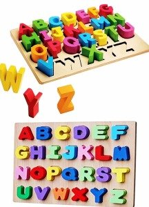 Ahşap İngilizce Harf Seti 3D Boyutlu Renkli