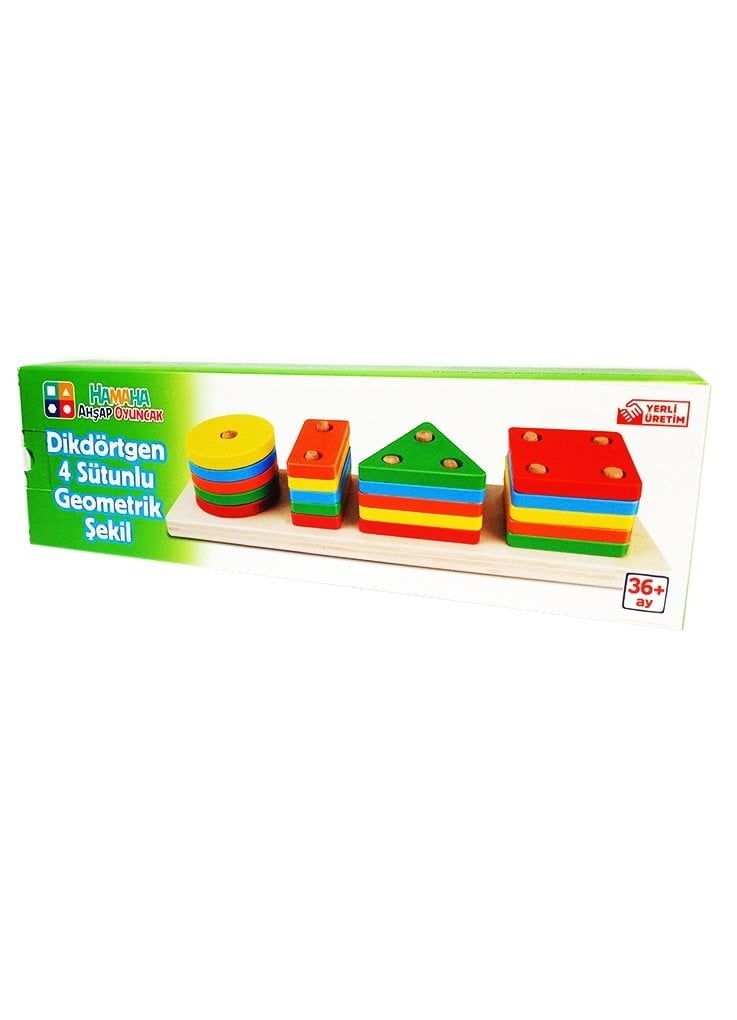 Diktörgen 4'lü Sütün Geometrik Şekil