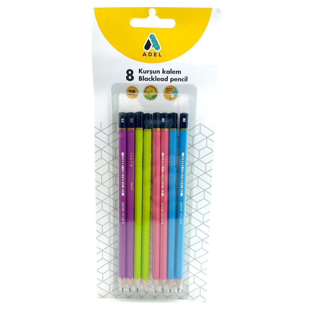 Renkli Kurşun Kalem 8 Li Set