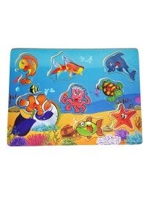 Ahşap Deniz Canlıları Tutmalı Puzzle