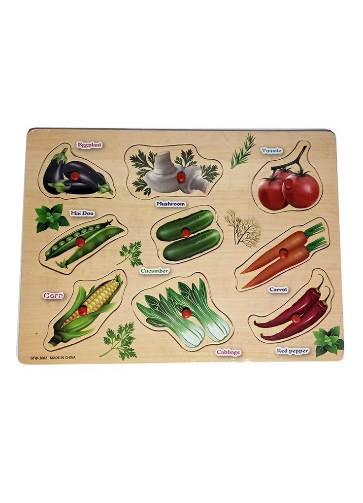 Ahşap Sebzeler Tutmalı Puzzle