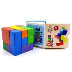 Renkli̇ Ahşap KüpYapboz Puzzle Cube