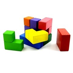 Renkli̇ Ahşap KüpYapboz Puzzle Cube