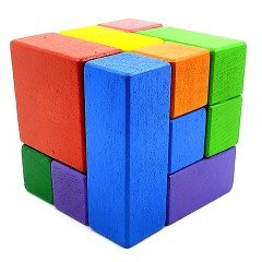 Renkli̇ Ahşap KüpYapboz Puzzle Cube