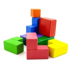 Renkli̇ Ahşap KüpYapboz Puzzle Cube