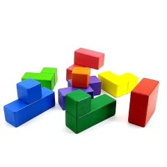 Renkli̇ Ahşap KüpYapboz Puzzle Cube