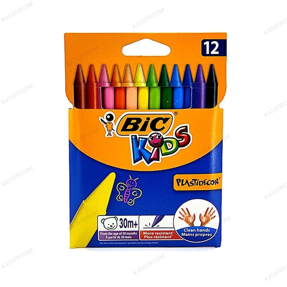 Bic Plastidecor Silinebilir Pastel Boya 12 Renk