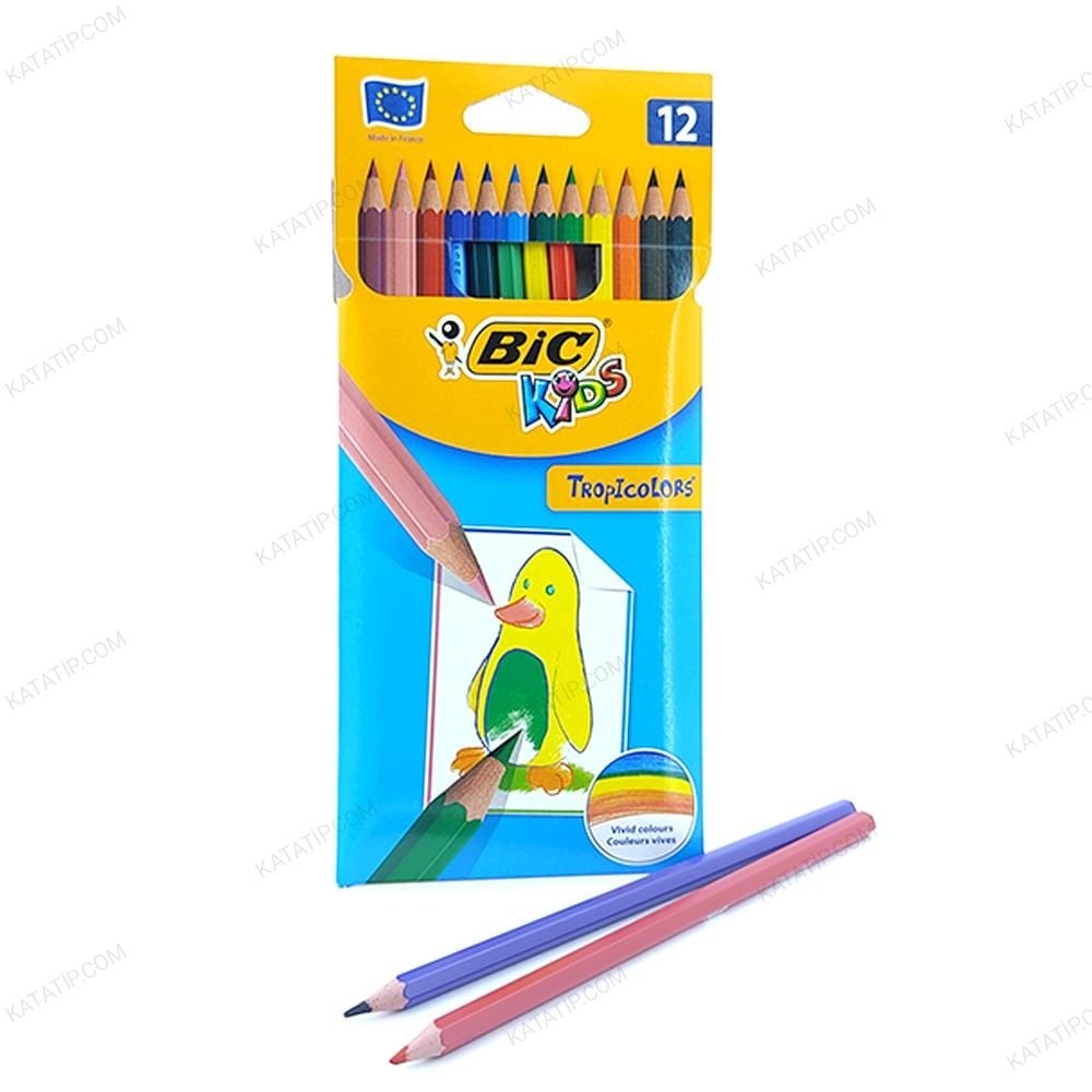 Bic Tropicolors Kuru Boya Kalemi Tam Boy 12 Renk