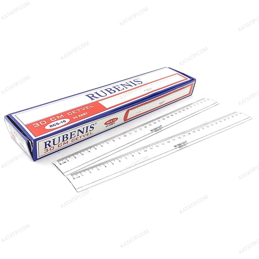 Rubenis 30 cm Plastik Cetvel Rcs-10